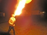 Fire breathing, fire staff and fire poi at Deep Creek
