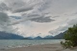 2227 - Looking North to the head of Lake Wakatipu from the lupin laden bay off the Glenorchy-Queenstown Road