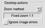 Desktop actions section