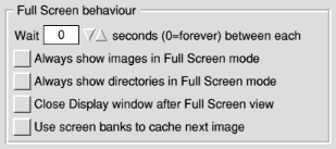 Full Screen behaviour section