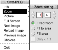 Main and Zoom menus
