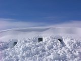 Completed snow caves