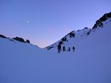 Walking under the moon