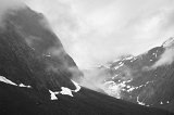 2243 - View from near the Milford Sound Highway before the Homer Tunnel (monochrome)