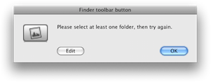 Toolbar button error
