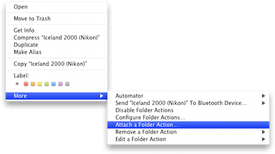 Attach Folder Action