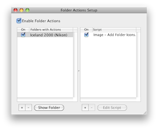 Enabling Folder Actions