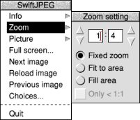 Main and Zoom menus