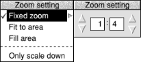 Zoom Setting dialogue